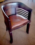 Dani Teak & Leather Chair