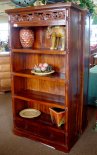 Bookcase, Carved Teak