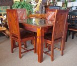 Carved Banana Leaf 5 pc. Dining Set