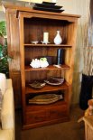 Bookcase, Natural Teak Tall