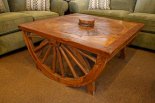 Coffee Table - Square Wagon Wheel